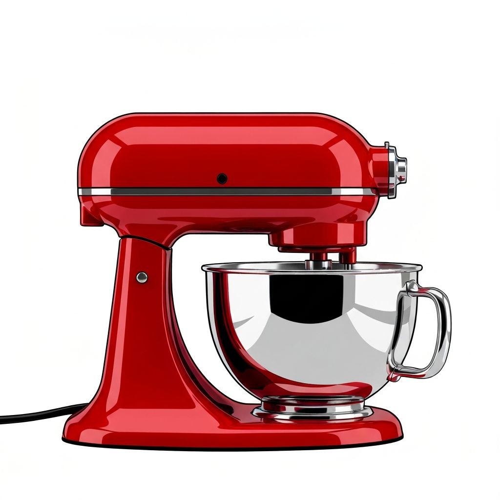 Red retro kitchen mixer